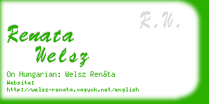 renata welsz business card