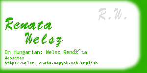 renata welsz business card